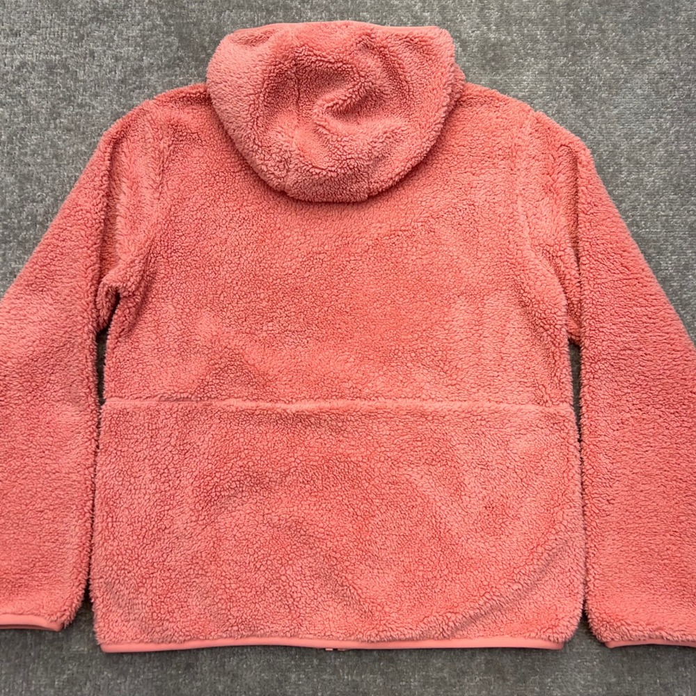 THE NORTH FACE Girl's XL Fleece Full Zip Hoodie Sherpa Outdoor Fuzzy Teddy Pink - Picture 2 of 16
